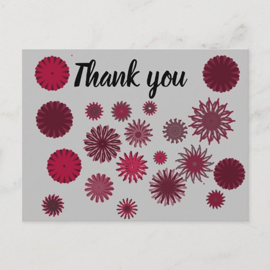 bloem dank je briefkaart (Voorkant)