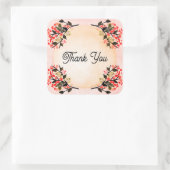 Bloem Dank je stickers (Tas)