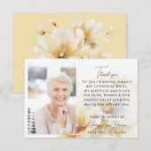 Bloem Dank u Foto Sympathie Verdriet Verlies Kaart (Voorkant / Achterkant)