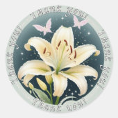 Bloem "Dank u" Sticker (Voorkant)