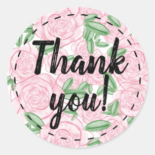 Bloem Dank u Stickers - Dank u kaart