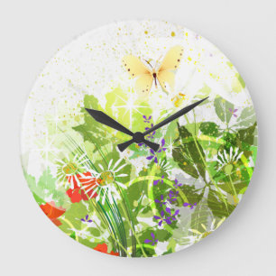 Bloem Decor 30 wandklokken & numerieke opties