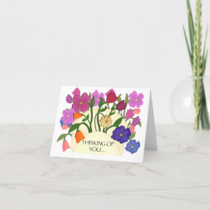 Bloem Denken aan u / Dank u Wenskaart Bedankkaart