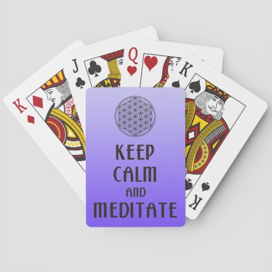 Bloem des Levens - BLIJFKALM en MEDITATEER Speelkaarten (Achterkant)