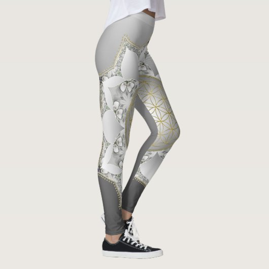 Bloem Des Levens - Bloesems Mandala 1 Leggings (Rechts)