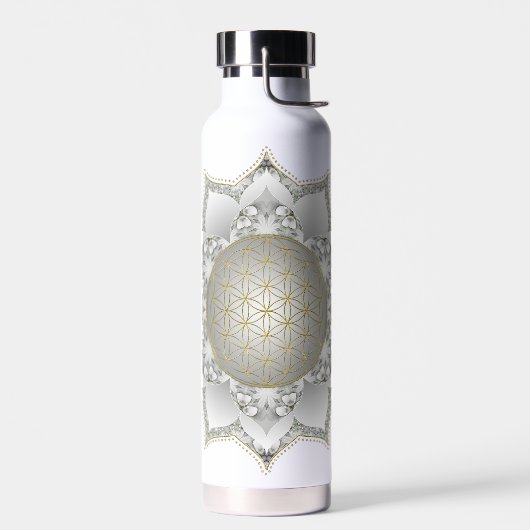 Bloem Des Levens - Bloesems Mandala 1 Waterfles (Links)