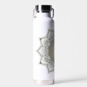 Bloem Des Levens - Bloesems Mandala 1 Waterfles (Voorkant)