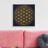 bloem des levens canvas afdruk (Insitu (Woonkamer))