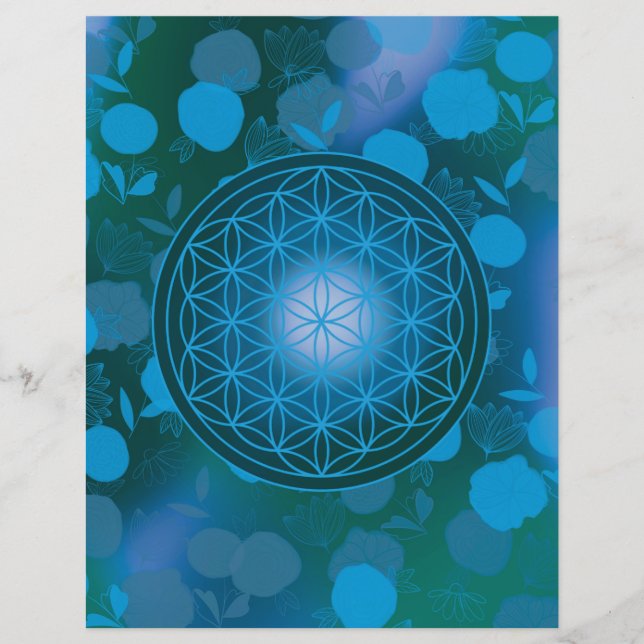 bloem des levens, chakra,zen,heilige geometrie, (Voorkant)