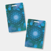 bloem des levens, chakra,zen,heilige geometrie, badge (Voor- en achterkant)