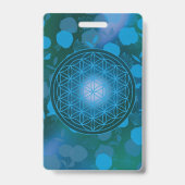 bloem des levens, chakra,zen,heilige geometrie, badge (Achterkant)