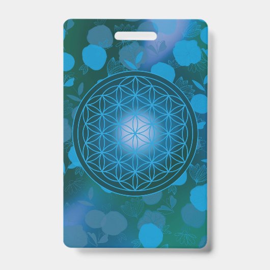 bloem des levens, chakra,zen,heilige geometrie, badge (Voorzijde)