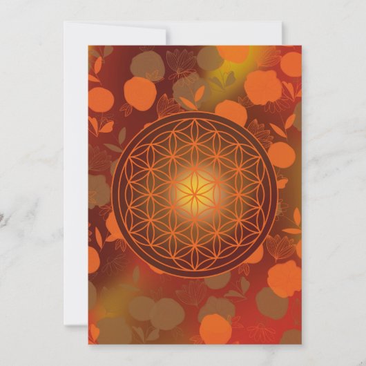bloem des levens, chakra,zen,heilige geometrie, kaart (Voorkant)