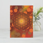 bloem des levens, chakra,zen,heilige geometrie, kaart (Staand voorkant)
