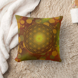 bloem des levens, chakra,zen,heilige geometrie, kussen