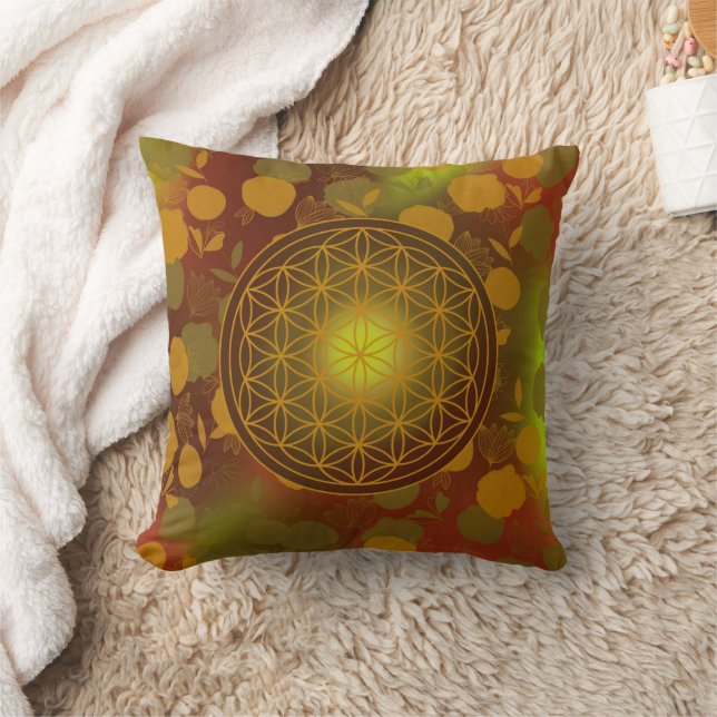 bloem des levens, chakra,zen,heilige geometrie, kussen (Deken)