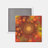 bloem des levens, chakra,zen,heilige geometrie, magneet (Voorkant / Achterkant)