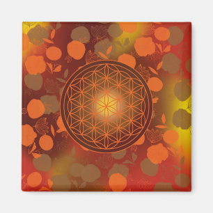 bloem des levens, chakra,zen,heilige geometrie, magneet