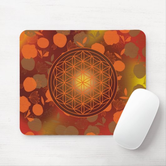 bloem des levens, chakra,zen,heilige geometrie, muismat (Met muis)
