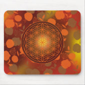 bloem des levens, chakra,zen,heilige geometrie, muismat (Voorkant)