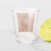 bloem des levens, chakra, zen, heilige geometrie shot glas (Achterkant)