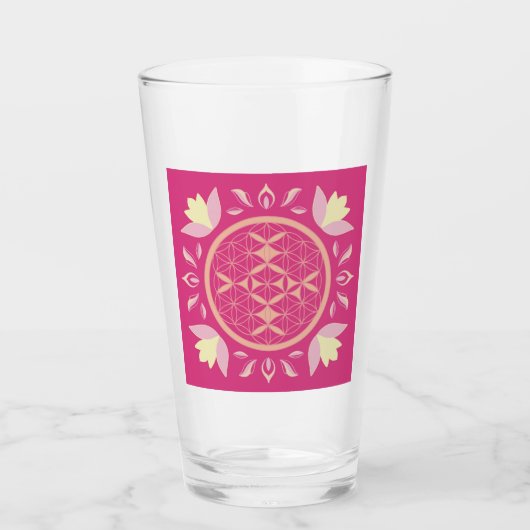 bloem des levens glas (Voorkant)