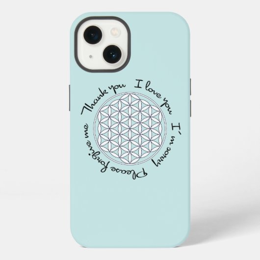 Bloem des Levens Ho'oponopono iPhone Hoesje (Achterkant)