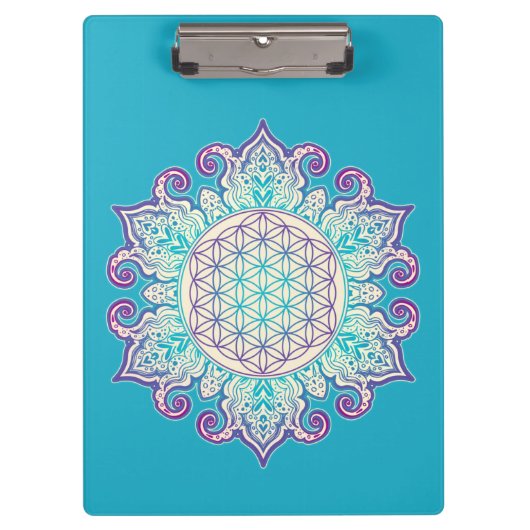 Bloem Des Levens - Indiase Mandala 2 Klembord (Voorkant)