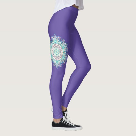 Bloem Des Levens - Indiase Mandala 2 Leggings (Rechts)