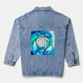 Bloem Des Levens - Kleurrijke Wegen 2 Denim Jacket (Achterkant)