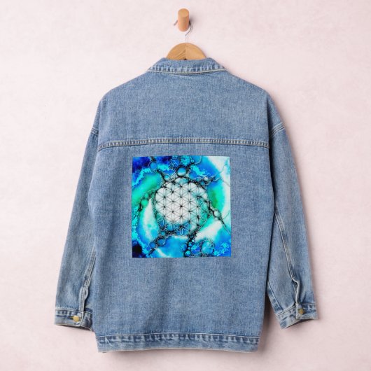 Bloem Des Levens - Kleurrijke Wegen 2 Denim Jacket (Hangar)