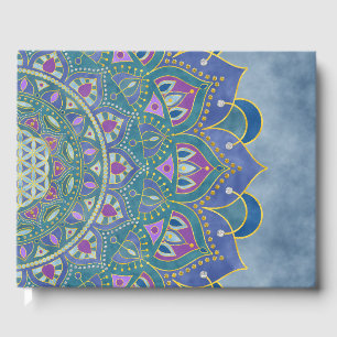 Bloem Des Levens - Mandala India-stijl 1 Gastenboek