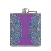 Bloem Des Levens - Mandala India-stijl 1 Heupfles (Achterkant)