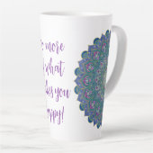 Bloem Des Levens - Mandala India Stijl 1 Latte Mok (Rechterhoek)