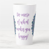 Bloem Des Levens - Mandala India Stijl 1 Latte Mok (Voorkant)