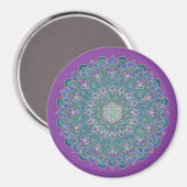 Bloem Des Levens - Mandala India-stijl 1 Magneet (Voorkant / Achterkant)