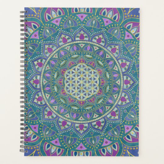 Bloem Des Levens - Mandala India Stijl 1 Planner (Voorkant)