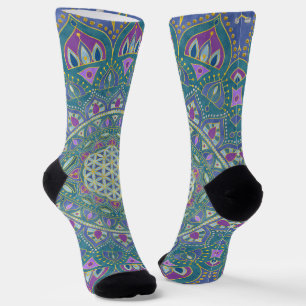 Bloem Des Levens - Mandala India Stijl 1 Sokken
