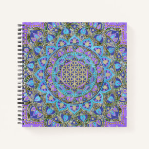 Bloem Des Levens - Mandala India Stijl 2 Notitieboek