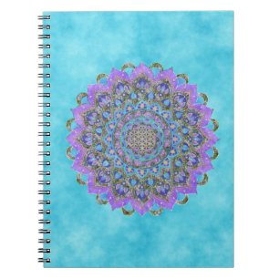Bloem Des Levens - Mandala India Stijl 2 Notitieboek