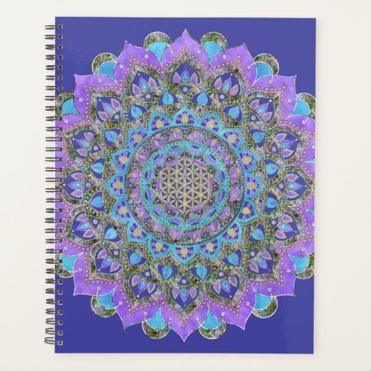 Bloem Des Levens - Mandala India Stijl 2 Planner (Voorkant)