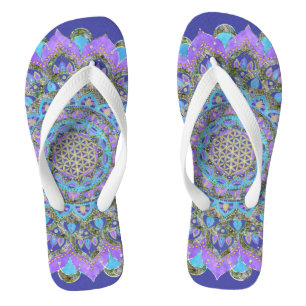 Bloem Des Levens - Mandala India Stijl 2 Teenslippers