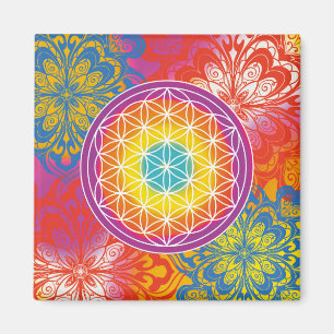 Bloem des levens mandala zen magneet