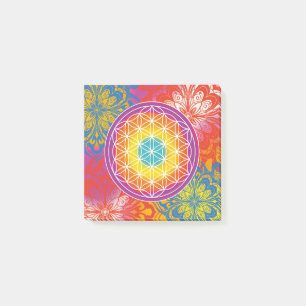 Bloem des levens mandala zen post-it® notes