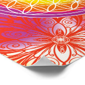 Bloem des levens mandala zen poster (Hoek)