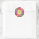 Bloem des levens mandala zen ronde sticker (Tas)