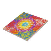 Bloem des levens mandala zen tegeltje (Zijkant)