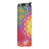Bloem des levens mandala zen thermosbeker (Gedraaid links)
