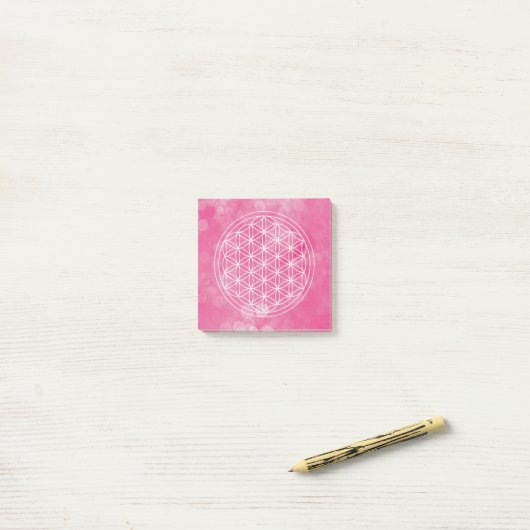 Bloem des levens post-it® notes (Op bureau)