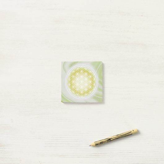 Bloem des levens post-it® notes (Op bureau)